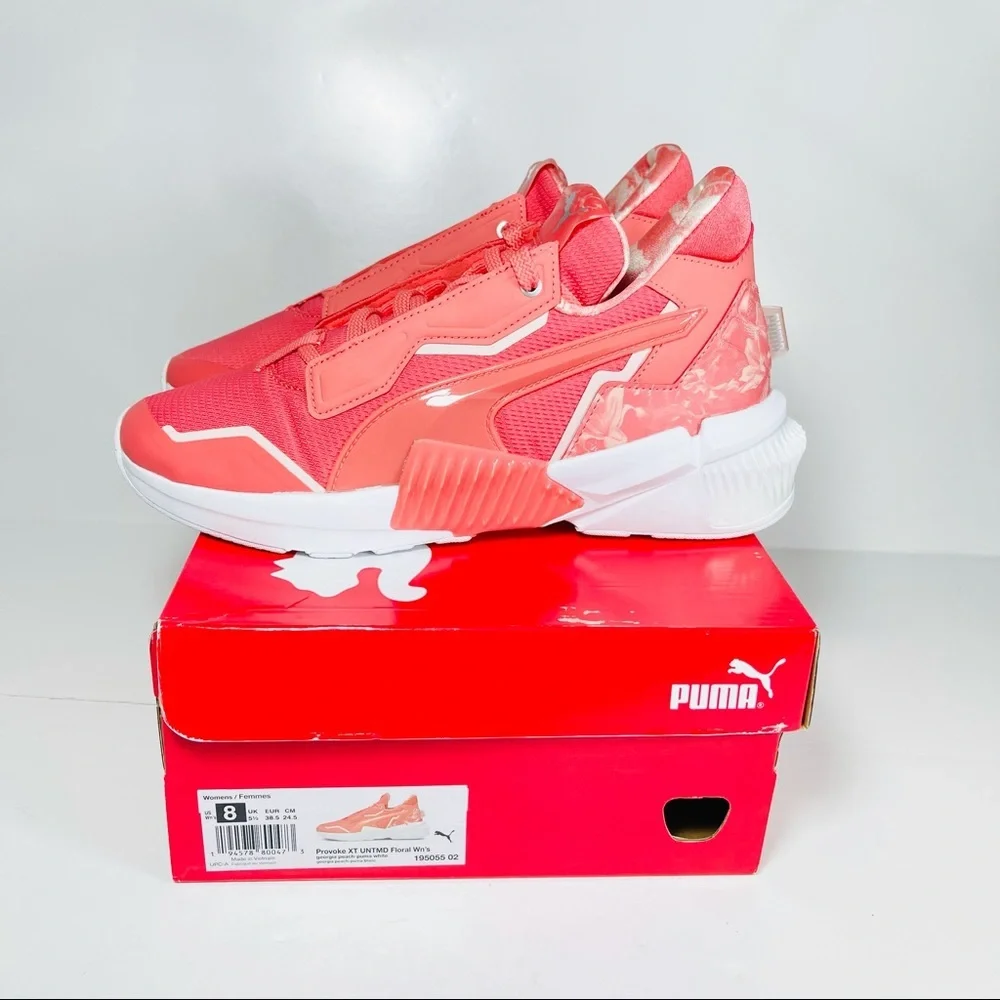 Puma Provoke XT Untamed Women’s‎ Sneakers Georgia Peach Floral Size 8